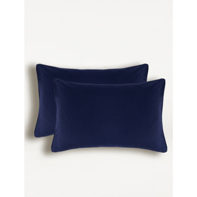 George Home navy pillowcase pair W48cm x L74cm, UK version
