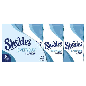 ASDA Shades Everyday Lommetørkepapir 8 Lommetørkepakker
