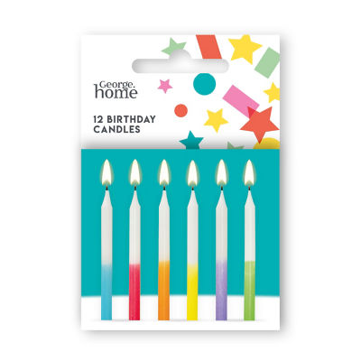 George Home ombre candles 12 pack, UK version