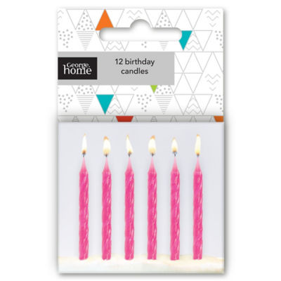 George Home Pink Value Candles Household Candles 12pk