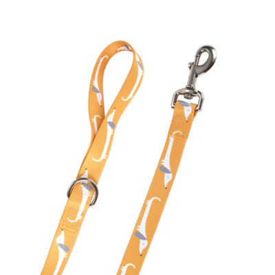 George Home dog lead with yellow sausage dog pattern 110cm, UK version