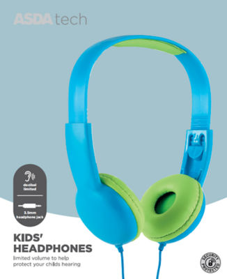 ASDA Tech Kids Headphones Blue