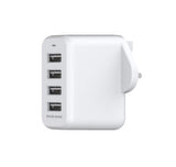 ASDA Tech 4 Port USB Mains Charger - British product
