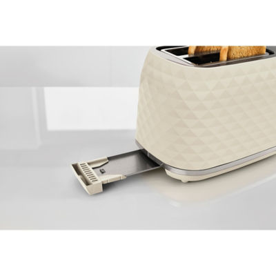 Grille-pain 2 tranches texturé crème George Home