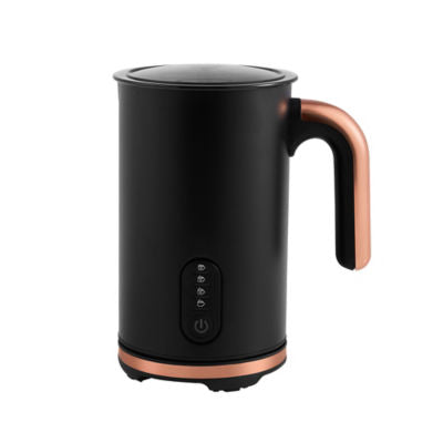 George Home black milk frother with rose gold accents 150ml, UK version