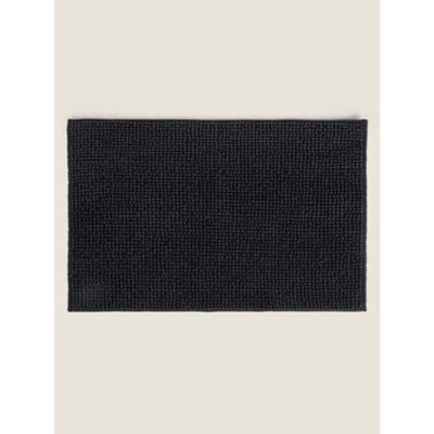George Home Dark Grey Chenille Bath Mat 50cm x 80cm