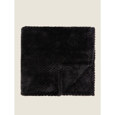 George Home black waffle throw 120 x 150cm, UK version