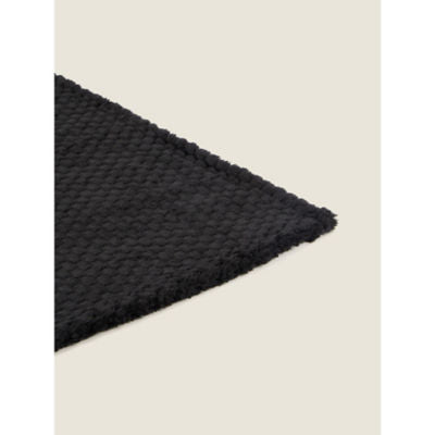 George Home black waffle throw 120 x 150cm, UK version