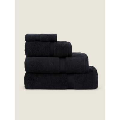 George Home small black super soft cotton hand towel, UK version