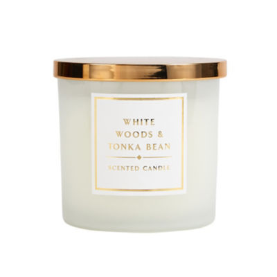 George Home White Woods and Tonka Bean candle 380g, UK version
