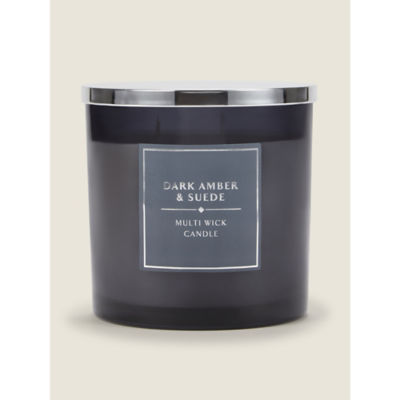 George Home Dark Amber & Suede XL candle, UK version