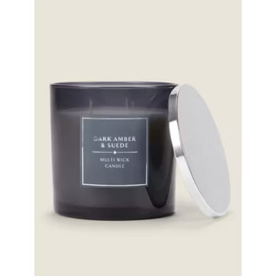 George Home Dark Amber & Suede XL candle, UK version
