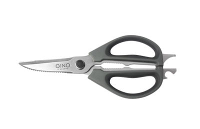 Gino D'Acampo kitchen shears with herb stripper and bottle opener UK version