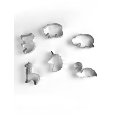 George Home silver animal cookie cutters set of 6, UK version