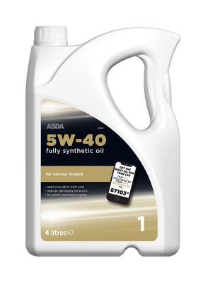 ASDA 5w40 Fully Synthetic Engine Oil 4L - British product