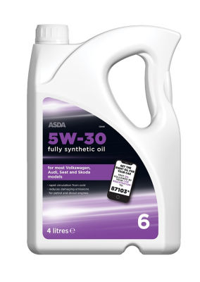 ASDA 5w30 fully synthetic VW engine oil 4L - British product