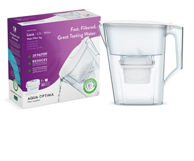 Aqua Optima Liscia Jug and Evolve+ Filter Cartridge 1 Month Supply Water Jug