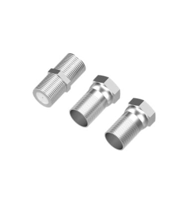 Groov-e Coax F-Type Plug Adapters twin pack, UK version