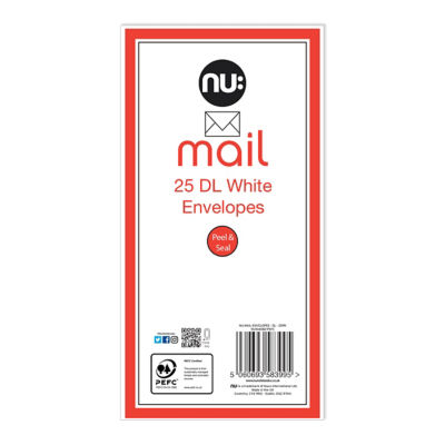 Nuco DL envelopes 25 pack, imported from the UK