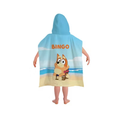 Bluey Relax poncho towel 50 x 115cm - British product