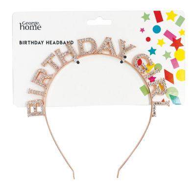 George Home Rose Gold Birthday Girl Headband 1pk, UK version