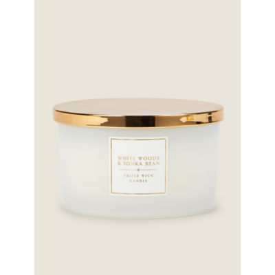 George Home Classic White Woods and Tonka Bean candle 450g, UK version