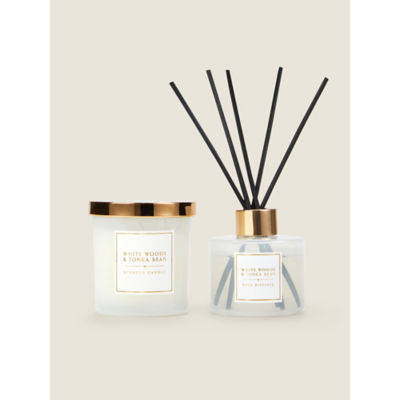 George Home candle reed diffuser set White Woods Tonka Bean UK version
