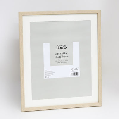George Home Brown Plastic Wood Photo Frame 10 x 8 with Mount / 12 x 10 without Mount