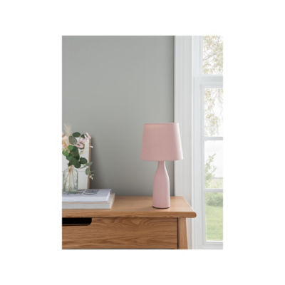 George Home pink fluted table lamp, UK version