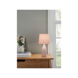 George Home pink fluted table lamp, UK version