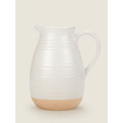George Home white ceramic ribbed jug, UK version
