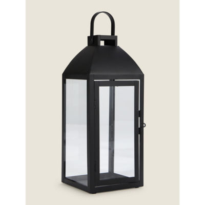 George Home Black Small Metal Lantern, UK version