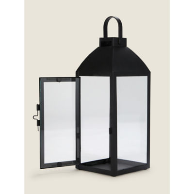 George Home Black Small Metal Lantern, UK version
