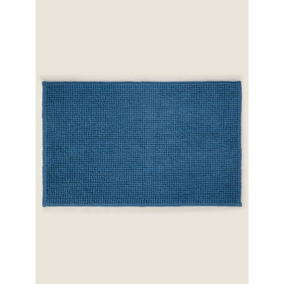 George Home Aegean Blue Chenille Bath Mat 50x80cm, UK version