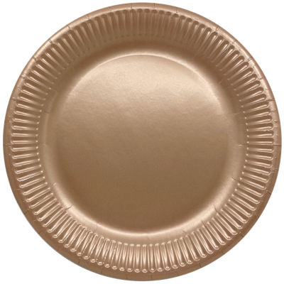 George Home rose gold paper plates 23cm pack of 12, UK version