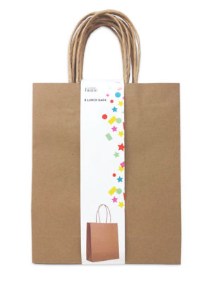 George brown kraft lunch bags pack of 8, UK version