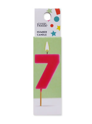 George Home Number 7 Candle Pink 43mm, UK version