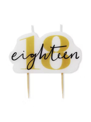 George Home 18 number candle 70x50x7mm, UK version