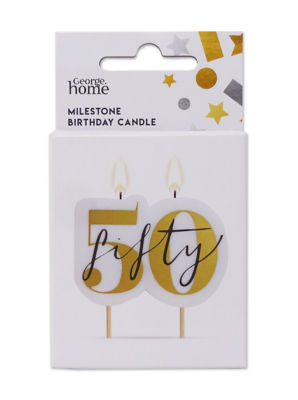 George Home birthday number candle 50, UK version