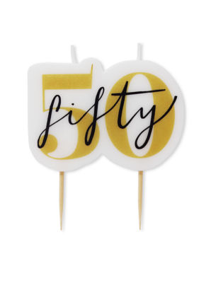 George Home birthday number candle 50, UK version