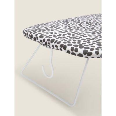 George Home Svart og hvit strykebrettbordplate 34 x 75 cm sammenleggbar design