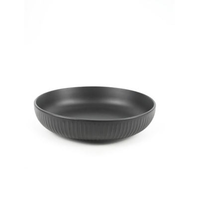 George Home black ribbed pasta bowl 22x22x5cm, UK version