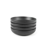 George Home black ribbed pasta bowl 22x22x5cm, UK version