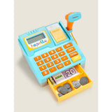Hapello Asda cash register toy with calculator and play money, UK version