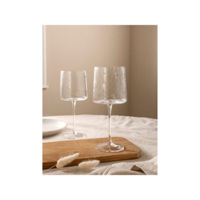 Stacey Solomon clear hammered wine glasses set of 2 - British product