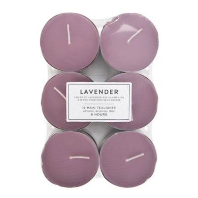 George Home lavender maxi tea lights 12 pack, UK version