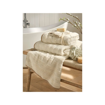 At Home with Stacey Solomon natural textured hand towel - British product