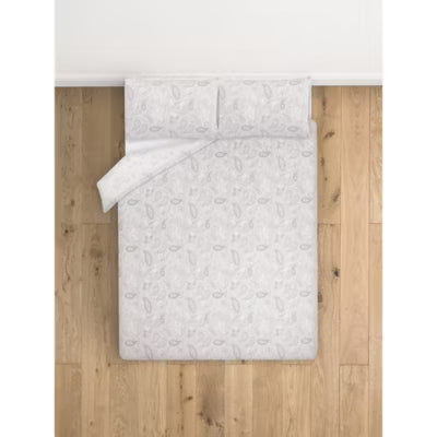 George Home Grey Paisley duvet set Super King, UK version
