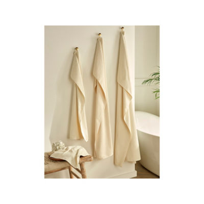 Stacey Solomon cream popcorn textured hand towel 50x90 cm - British product