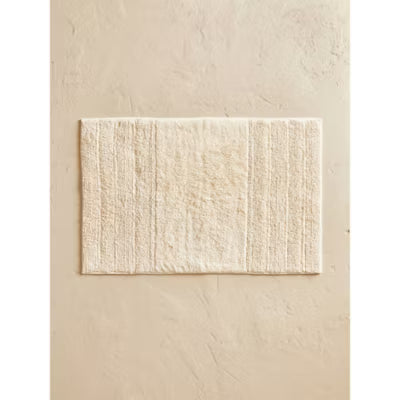 Stacey Solomon cream cut loop stripe bath mat 50 x 80 cm - British product